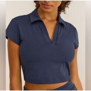 Z Supply Active Fair Play Cropped Polo NWT Size small Retail $79